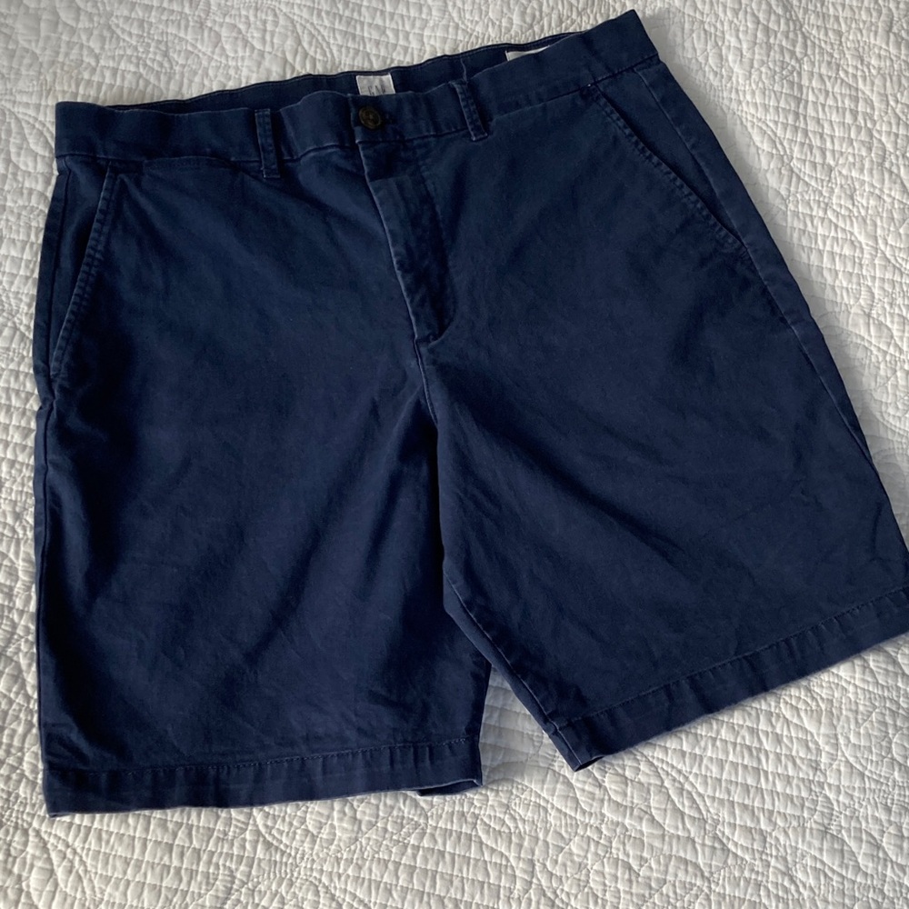 Gap Men's Flat Front Navy Blue Shorts, 33